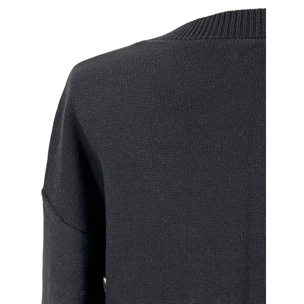 Guess Black V-Neck Logo Knit Sweater XL| Mob Wife Old Money Peppy 90s Minimalist - Picture 9 of 13